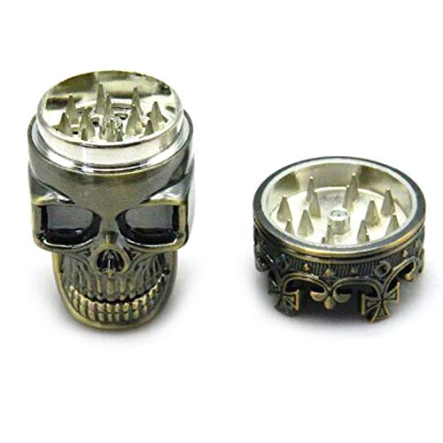 Small Size 3 Layers Men Skull Head Shape Grinder Portable Herb Tobacco Herb Spice Crusher Hookah Smoking Accessories
