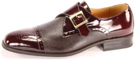 Giorgio Venturi Cap Toe Monk Strap Dress Shoe Burgundy style 6028 Size 8.5 D