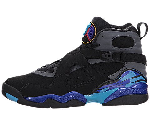 Nike Jordan Kids Jordan Air Jordan 8 Retro Bg Black/Tr Rd/Flnt Gry/Brght Cncr Basketball Shoe 7 Kids US