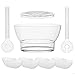 Jumbl Serve Chilled Bowl Set | Floating Salad Cups | Serving Spoon & Fork
