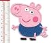 GEORGE PIG - PEPPA PIG Blue Iron on/ Sew on Patches/Applique/Embroidered - W4