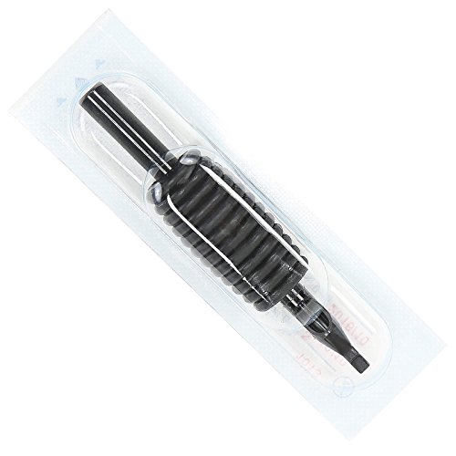 20 pcs. 9 Flat Disposable Tattoo Tubes with Tips & 1 in. Gel Grips - 9FT