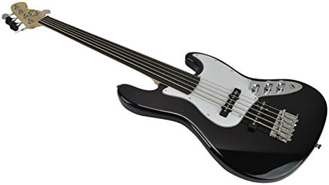 Fretless Bass Guitar 5 String Black by Bryce