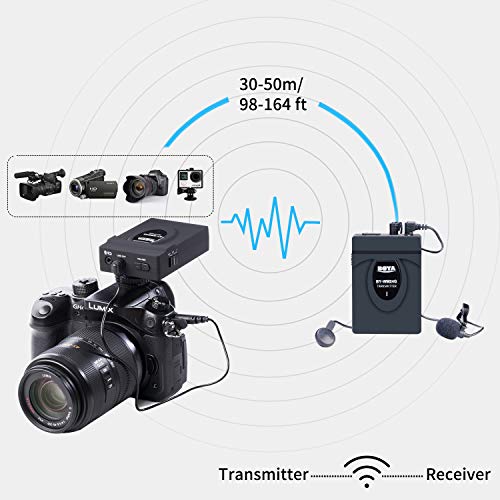 2.4GHz Wireless Lavalier Microphone Camera GoPro, BOYA Lapel Microphone System with Real-time Monitor for Canon 6D 600D Nikon D800 DSLR Sony A6 A9 GoPro Hero4 Hero3 Hero3+ Vlog Facebook Livestream - Thumbnail 3