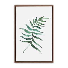 signwin Framed Canvas Wall Art Green Leaves Canvas...