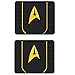 Star Trek Delta Command Logo Yellow Gold Car Truck SUV Front & Rear Seat Rubber Floor Mats - 4PC