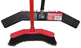 ROOT ASSASSIN House Broom & Push Broom, Keeps Debris Inside Broom, Best for Sweeping Kitchen Floors, Patios, Garages, Shops, Tile, Large Areas, and Wood Floors. Durable, Large, Light (Combo Pack)