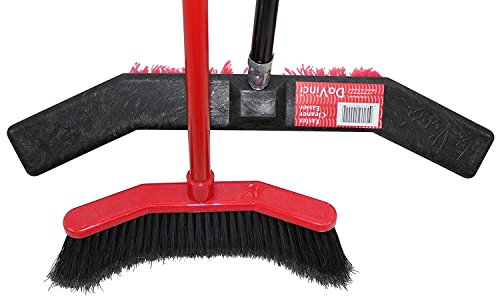 ROOT ASSASSIN House Broom & Push Broom, Keeps Debris Inside Broom, Best for Sweeping Kitchen Floors, Patios, Garages, Shops, Tile, Large Areas, and Wood Floors. Durable, Large, Light (Combo Pack)