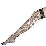 Hot Sale!!Woaills Women Fishnet Thigh High Lace Stockings Breathable Slip Stockings (Waist depth: 150-170cm, Black)
