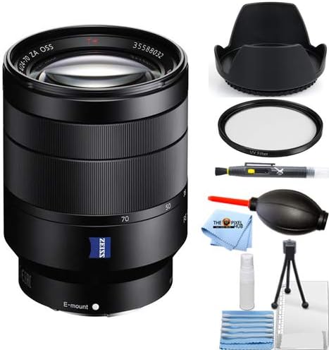 Amazon Com Sony Vario Tessar T Fe 24 70mm F4 Za Oss Lens Sel2470z International Version Starter Bundle With Sun Shade Filter Kit Plus More Camera Photo