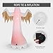 VIVOHOME 8FT Halloween Inflatable Yard Decor, Giant Red Ghost, Outdoor Blow Up with Built-in LED Light for Lawn, Garden, Party