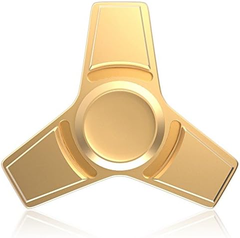 Visionland Spinner Fidget EDC ADHD Focus Toy Ultra Durable High Speed 1-5 Min Spins (Gold-B)