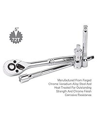 Casoman   Juego de llaves de vaso de 1 4" con carracas, unión universal, extensiones con 1 4" Dr. Juego de puntas, de pulgadas métricas, 6 puntos, 5 32 pulgadas, 9 16 pulgadas, 0.157 in   0.551 in, 62 piezas 1 4" Dr. Socket Set