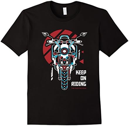 Men's KEEP ON RIDING Biker T-Shirt - Men XL Black