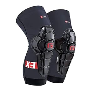 G-Form Pro-X3 Kniebeschermers voor Mtb Bmx Dh Fietsen Snowboard Skateboard Voetbal (Grijs, XL)
