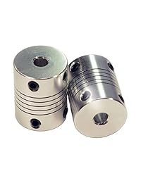 octagonstar acoplamientos 5 mm a 5 mm, NEMA 17, eje flexible para RepRap Impresora 3d o CNC Máquina ( 2pcs )