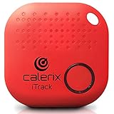 Key Finder Upgrade by Calerix, Anti-Lost Tool for Wallet, Purse, Cell Phone Locator, Car Key, Pram & Pets Tracker, Bluetooth Key Finder with Alarm, GPS Tracking System Wireless Key Finder (Red)