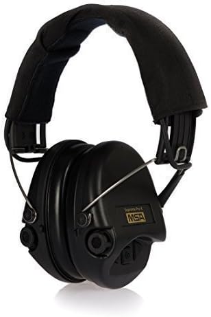 MSA Sordin Supreme Pro X – PREMIUM EDITION – Electronic Earmuff with Black Headband, Black Cups and Gel Seals Fitted by Sordin