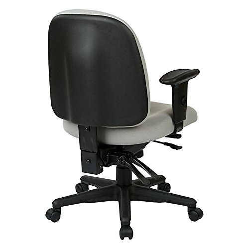 WorkPro 2000 Series Multifunction Fabric MidBack Chair, Black/Gray