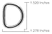 10 - Country Brook Design 1 Inch Stainless Steel Welded D-Rings