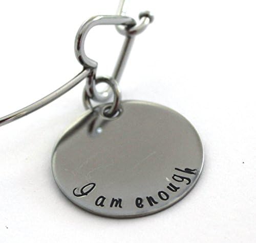 Bangle charm bracelet I am enough
