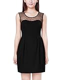 Allegra K Women Sleeveless Dresses Panel Dress Summer Dresses Skater Dress, Medium, Black