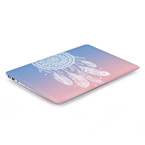 Batianda Dream Catcher Fashion Color Crystal Hard Sleeve Laptop Cover Case for Apple MacBook Air 13 inch Not 2018 Version [Models: A1369 and A1466] with Gradient Keyboard Cover - Gradient Pink - Thumbnail 4