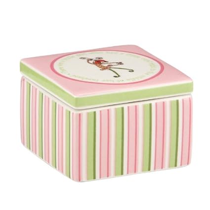 Gorham Merry Go Round Little Girl With A Curl Trinket Box Square