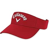 Callaway 2016 Liquid Metal Adjustable Visor, Red/White