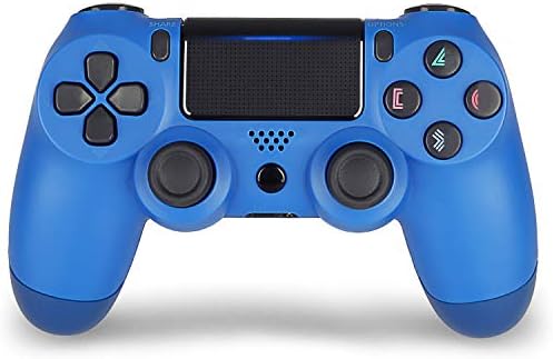 Wireless Controller Remote for PS4, Joystick, for Sony Playstation 4 with Charging Cable (Blue, New Model)