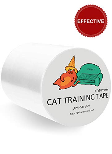 Jxselect Anti-Scratch Cat Training Tape, 4" x 30 Yards Double Sided Tape for Cats Scratching - Cat Scratch Tape for Furniture Clear - Thumbnail 5