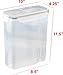 cereal container (2 PACK) - cereal storage containers made of clear plastic - cereal dispenser fits 2 X 169 OZ / 21 cups - Leak proof