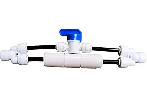 YZM Reverse Osmosis RO Flush Kit Valve for 100 GPD RO System Flow Restrictor, 1/4" Tube OD Ports. (450CC,100Gallon)