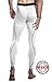 DRSKIN Men’s Compression Pants Tights Leggings Sports Baselayer Running Workout Active Athletic Gym Performance (XL, DW05) White