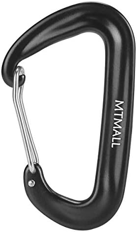 Amazon Mtmall カラビナ ロックカラビナ 耐荷重 12kn 10kg 7075アルミニウム合金 軽量 登山釦 脱落防止 多用途 キーホルダー キャンプ ハンモック 1個 Mtmall クライミング用カラビナ クイックドロー