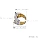 TOPGRILLZ Hip Hop 14K Gold Plated Mens Iced Out Cluster Simulated Diamond CZ Bling Star Punk Ring for Men Hip Hop