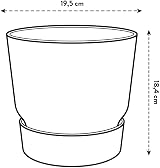 elho Greenville Round 20 Flower Pot with Integrated Water Reservoir White view 5