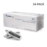 Foma Gas Whipped Cream Chargers N2O Nitrous Oxide 8-Gram Cartridge for Whipper Whipped Cream Dispenser, (Pack of 24)