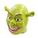 PAINEOMN Green Monster Mask Costume Mask Halloween Cosplay Full Head Green Adult Shrek Mask Latex