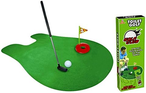 Yayoshow Toilet Golf Game Training Potty Putter Putting Mat Golf Game