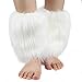 ECOSCO 2 Pairs Faux Fur Cuffs Furry Leg Warmers Wrist Cuff Warmer Boot Cuff For Women Party Costumes Set