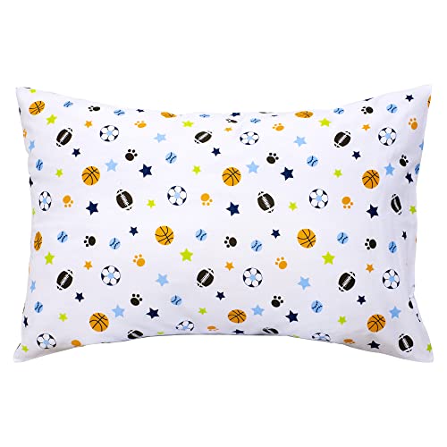 UOMNY Sports Theme Toddler Boys Pillowcase 2 Packs Standard Soccer