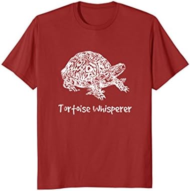 Mens Tortoise whisperer turtle lover conservation rescue tshirt Large Cranberry