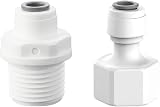 Qrity 1/4 to 1/2 Inch Water Filter Quick Fitting Connector view 1
