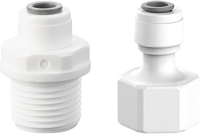Qrity 1/4 to 1/2 Inch Water Filter Quick Fitting Connector