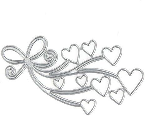 Dies Cut Cutting Die for Cards Making Heart Flower Bows Metal Embossing Stencils for DIY Craft Scrapbooking Photo Album Decorative Paper Gift (Dies 28 Heart Bows)