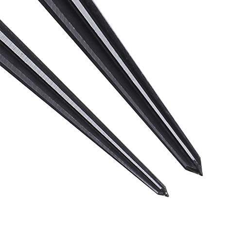 AOWISH T Handle Taper Reamer Set 3-13mm(1/8''-1/2'') & 5-16mm(½"-5/8") Bridge Pin Hole Hand Held Tapered Reamers 6 Fluted Chamfer Reaming Guitar Woodworker Luthier Tool (2 Pieces)