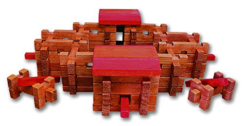 Roy Toy Fort Wilderness Log Cabin 105 piece classic building set, real wood, made in the USA