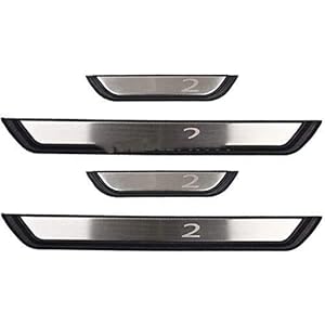 4 stks Rvs Auto Instaplijsten Protector voor Mazda 2 2014-2017 2018 2019 2020, Scuff Guard Antislip Pedaal Styling…