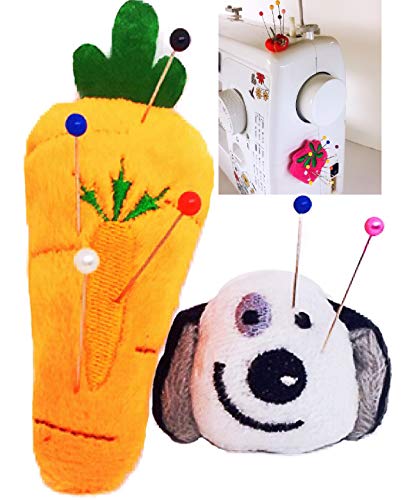 Pincushion for Sewing Machine Pin Holder 2pcs Needle Storage Organizer DIY Craft Carrot